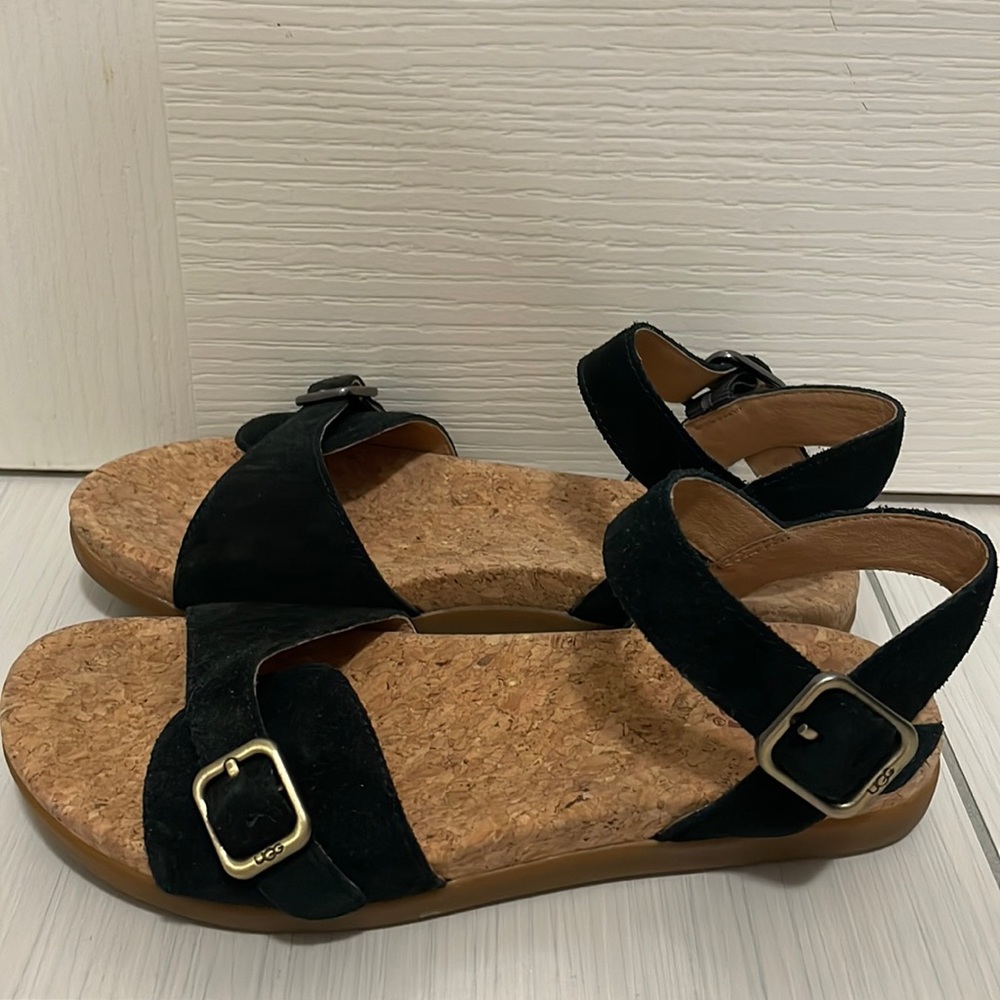 *Host Pick* UGG black suede sandals (brown 1020064)